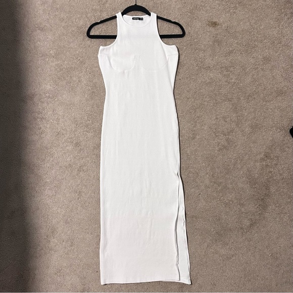 Nasty Gal Dresses & Skirts - NastyGal white midi ribbed dress